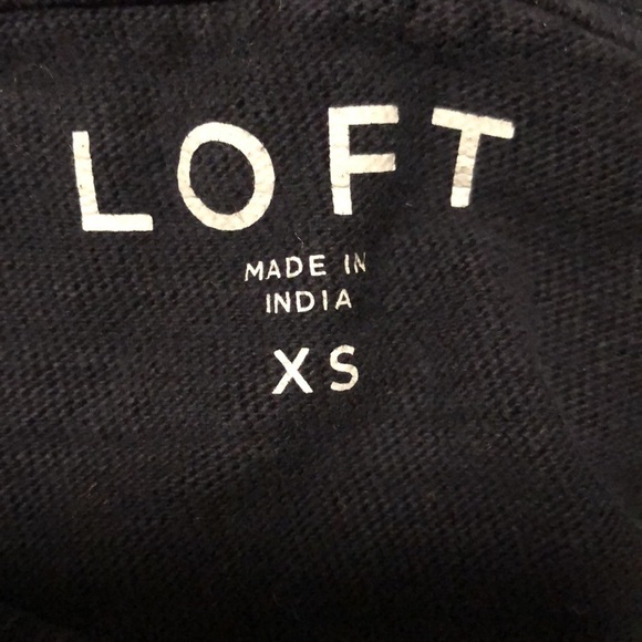 Loft Women’s Navy Tank With Ruffle Detail - Picture 5 of 6